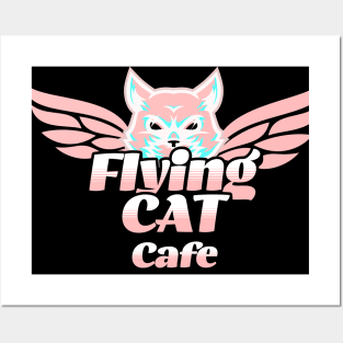 Flying Cat Cafe Posters and Art